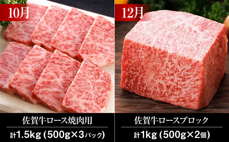 【全12回】 A4 A5ランク 佐賀牛 豪華定期便 約4-6人前 総計15.4kg 100万 /焼肉どすこい [UCC003] 最高級 牛肉 肉 ステーキ スライス ローストビーフ ヒレ