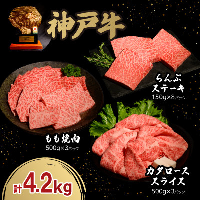 
                  神戸牛贅沢セットA 4.2kg(牛脂付き)【1548277】
                