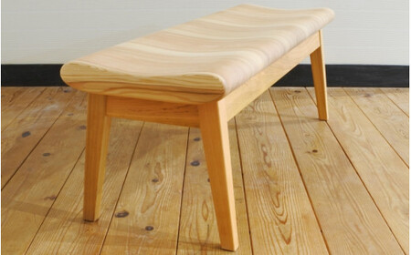 紀州スギのふんわりベンチ / 和歌山 田辺市 龍神村 紀州杉 杉 スギ 木 家具 ベンチ いす 椅子【gwo026】