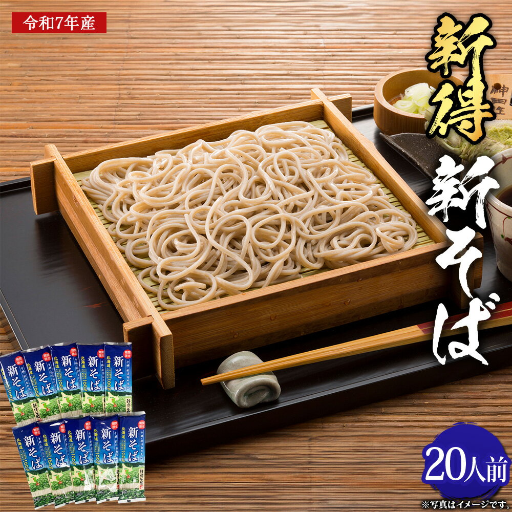 【ふるさと納税】2025年 新得新そば 20人前10把 セット そば 蕎麦 ソバ 玄そば 新そば 乾麺 乾めん 麺類 麺 送料無料 お取り寄せ グルメ 北海道 新得町【A-1212】
