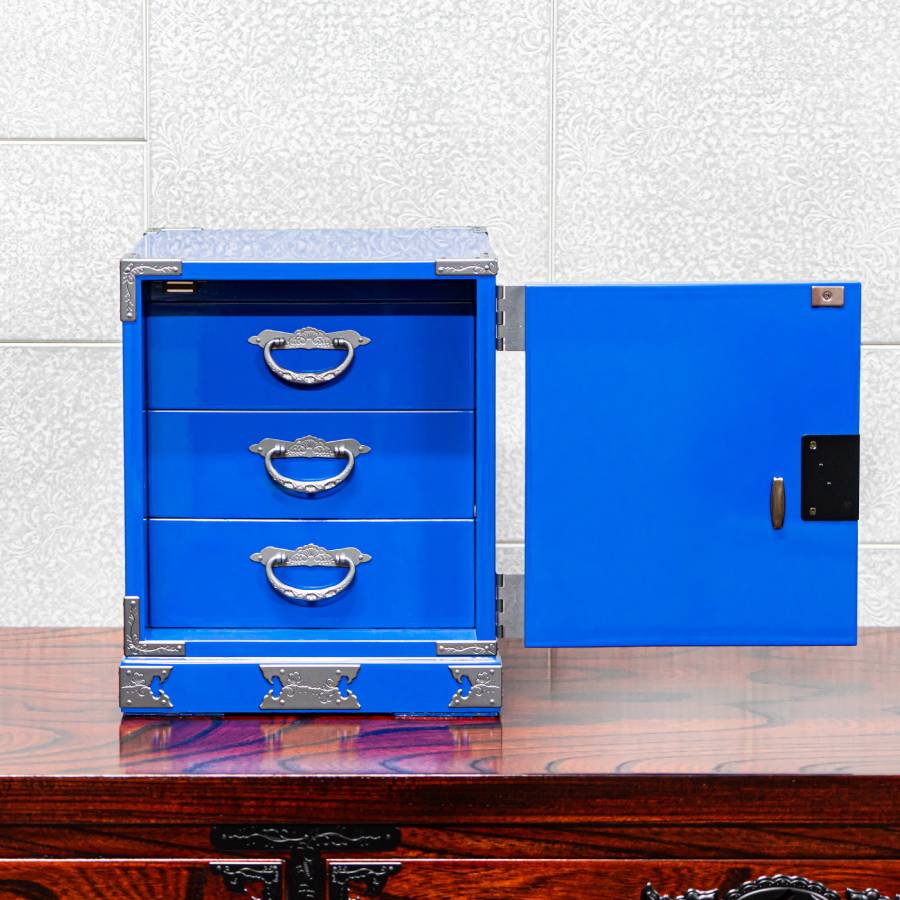 仙台箪笥 舟箪笥 藍色漆塗り（利府町ふるさと納税限定）