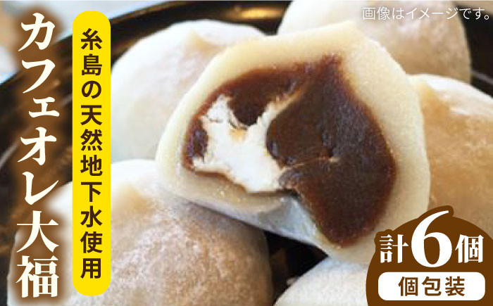 
糸島 カフェオレ 大福 6個 糸島市 / 糸島だんご本舗　和菓子 コーヒー [AWF004]
