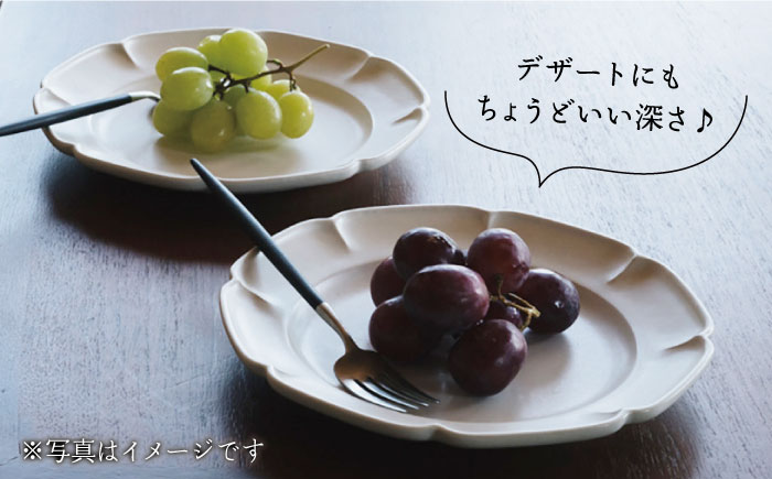 【波佐見焼】マーガレット プレート (白マット釉) 2枚セット【イロドリ】 [KE34]