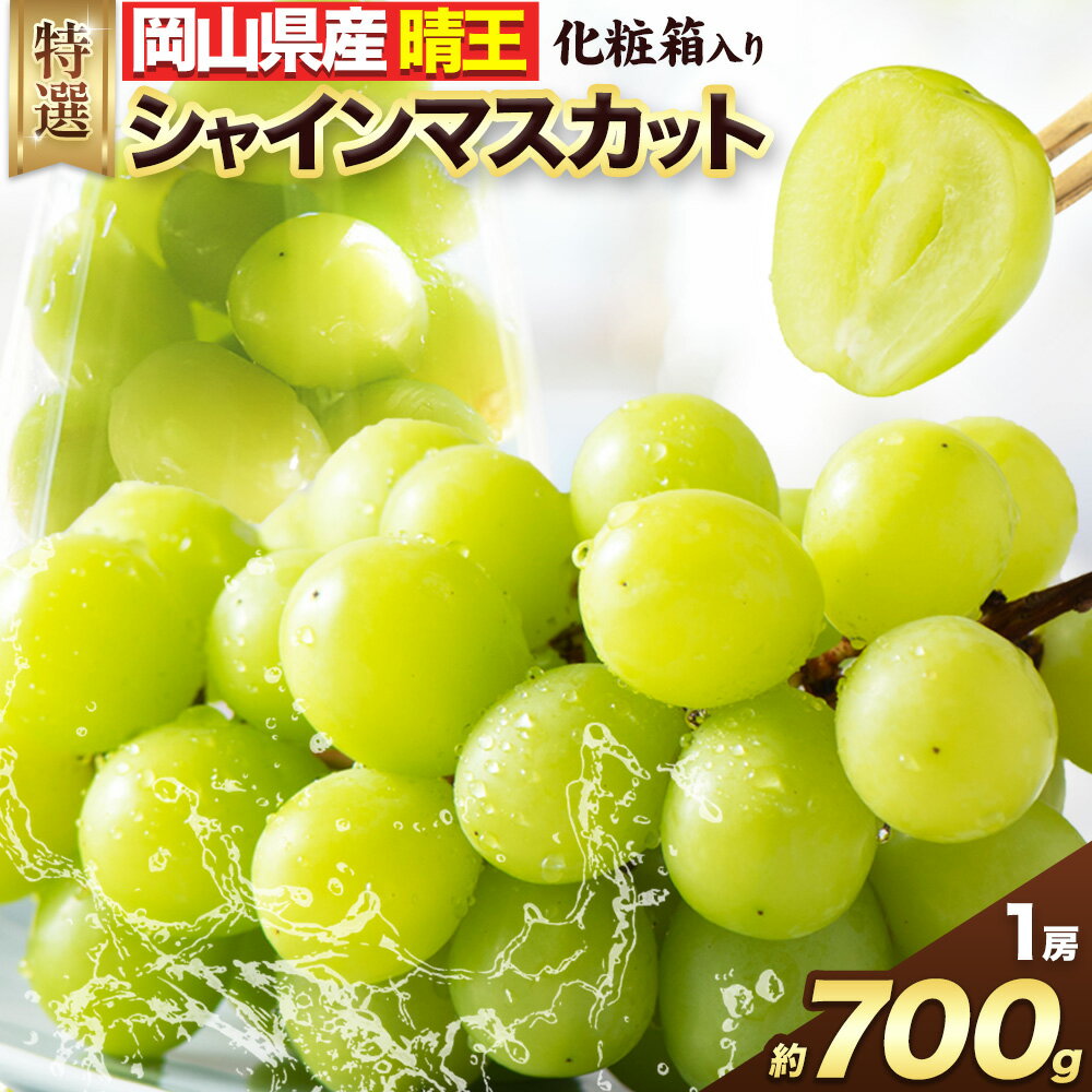 【ふるさと納税】【2025年 先行受付】シャインマスカット 特選 700g 1房 有限会社土方商店《2025年8月中旬-10月下旬頃出荷》岡山県 備前市 岡山県産 ブドウ ぶどう 葡萄 フルーツ 果物 送料無料