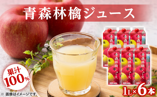 青森林檎ジュース1,000ml×6本【配送不可地域：離島・沖縄県】