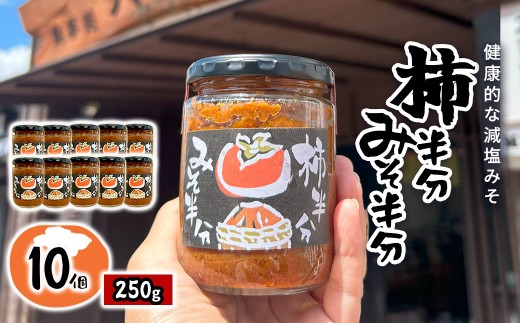 W04011　柿半分 みそ半分　10個