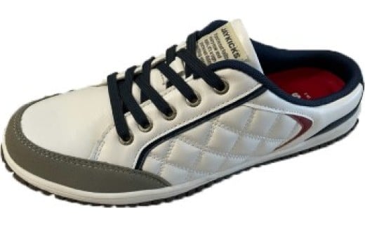 紳士用スライダースニーカー      JK 1313（ホワイト/25.0cm）