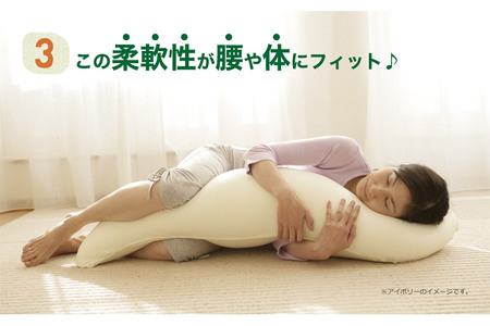 王様の抱き枕 標準サイズ（ベージュ）超極小ビーズ抱きまくら