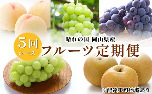 定期 2025年 先行予約 晴れの国 岡山県産 フルーツ定期便 5回コース