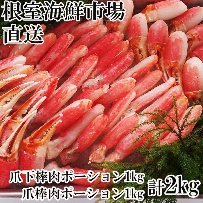 【ふるさと納税】 本ズワイガニ ( 爪棒肉ポーション・爪下棒肉ポーション ) 2kg セット ずわいがに ズワイ ずわい ズワイ蟹 ずわい蟹 かに カニ 蟹 お取り寄せ グルメ 海鮮 刺身 ステーキ 北海道 根室市 ふるさと納税 C-11031