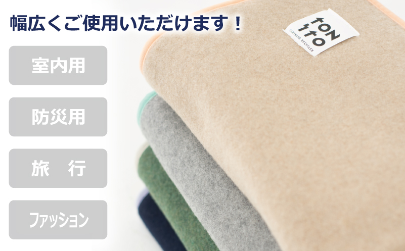 HUG BLANKET 約75×130cm [midnight blue] リサイクルブランケット 099H3524