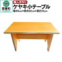 【ふるさと納税】職人手作り ケヤキ小テーブル（幅40cm×長さ62cm×高さ33cm）