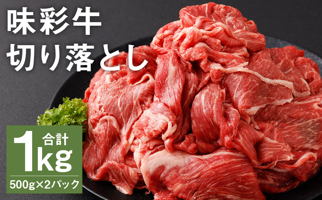 
味彩牛 切り落とし 500g×2パック 計1kg 肉 お肉 にく 牛 牛肉 国産 冷凍 1kg 小分け
