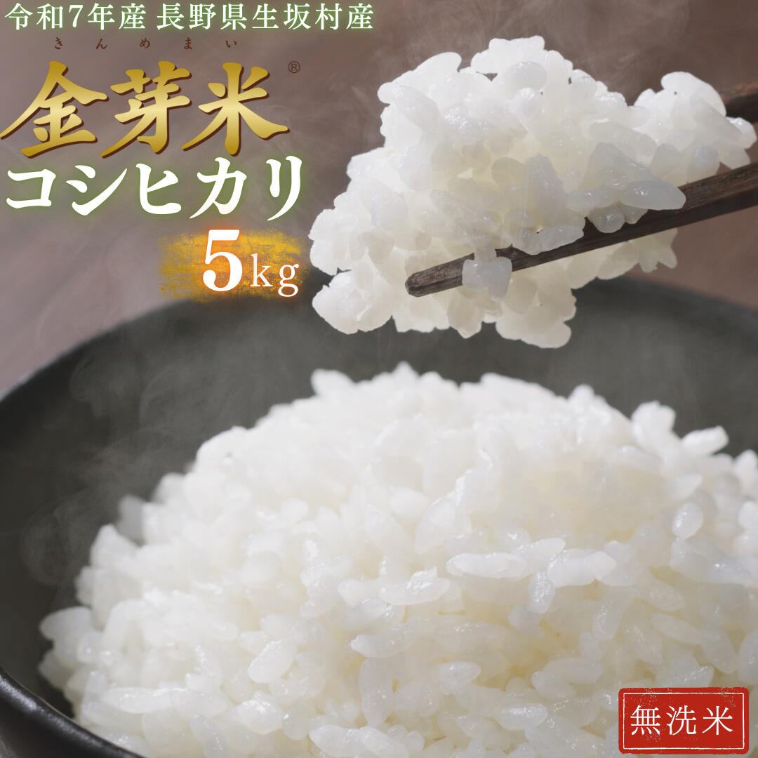【ふるさと納税】金芽米 生坂村産コシヒカリ 無洗米 5kg 長野県産 | コメ 白米 長野県 生坂村