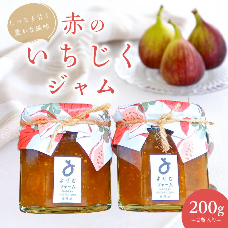 【ふるさと納税】赤のいちじくジャム200g 2瓶入り 千葉県 南房総市 枇杷 果物 フルーツ いちじくジャム 常温 お取り寄せ グルメ 食品 国産 送料無料