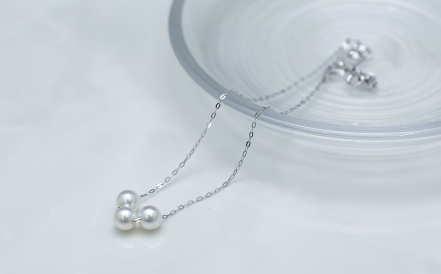 アコヤパール ネックレス ペンダント あこや真珠3株