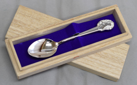 【内藤銀器製作所】銀製 コーヒー・ティー兼用スプーン (ねこ)