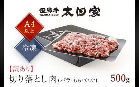 神戸ビーフ　ASGS1　切り落とし肉　バラ・もも・かた　500g【配送不可地域：離島】【1312571】