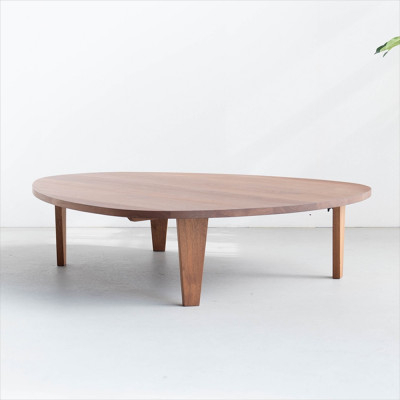 
            折れ脚　リビングテーブル　キャビン　W140×120×33　ウォールナット(福岡県)【1468303】
          