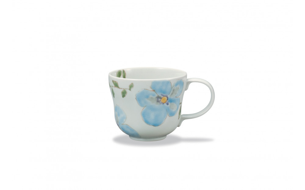 九谷焼マグカップ しあわせの花 川合孝知作 a04 焼き物 民芸品 工芸品 食器 172111_CY3104