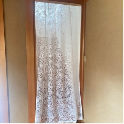 
ウィリアムモリス　レースカーテン　200　いちご泥棒　リビング階段などに　突っ張り棒仕様　【1426617】
