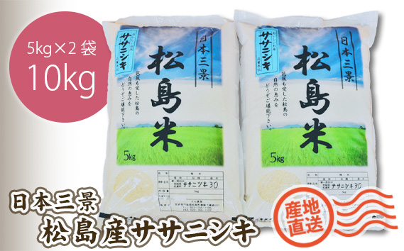 No.092 【令和6年度産】松島産ササニシキ5kg×2袋