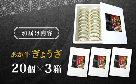 あか牛 ぎょうざ 20個×2箱 餃子 ぎょうざ ギョウザ ギョーザ 熊本県産あか牛 赤牛ぎょうざ 褐牛 あかうし餃子 あか牛餃子 褐毛和種 肥後 冷凍 国産 牛肉 あか牛【有限会社 三協畜産】[YCG