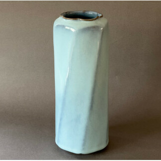 有田焼 月白面取り花瓶 花器 花入れ フラワーベース 青磁 作家 梶原茂正 茂正工房 A70-143_イメージ2