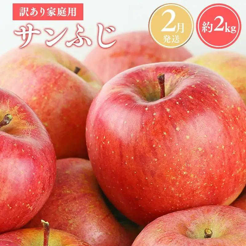 りんご 家庭用 サンふじ約2kg りんご