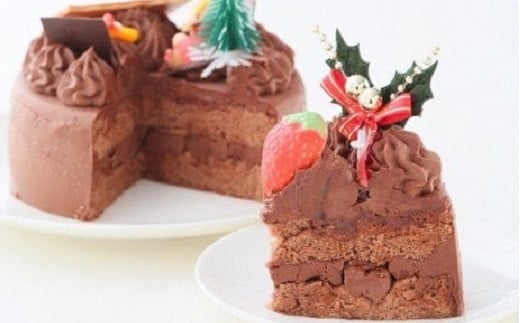 クリスマスケーキ クリスマスガナッシュ 5号 ホール 【2026年12月18日から23日発送予定】｜ 15cm 3～5人向け クリスマス ケーキ 先行予約 予約 チョコレート チョコ 濃厚 冷凍