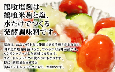 鶴喰塩麹 200gｘ3袋 合計600g 塩こうじ 国産 熊本県 発酵 酵素 自然発酵 天然醸造