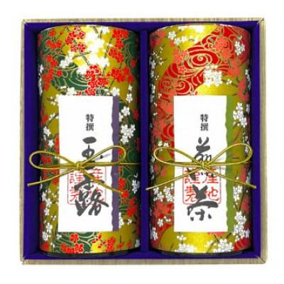 ふるさと納税 宇治田原町 宇治茶　特選玉露・特選煎茶飲み比べセット100g×2缶 |  | 01
