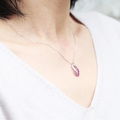 ふるさと納税 韮崎市 ネックレス プラチナ PT900 ルビー ダイヤモンド 0.05ct【f134-rd-pt】 |  | 02