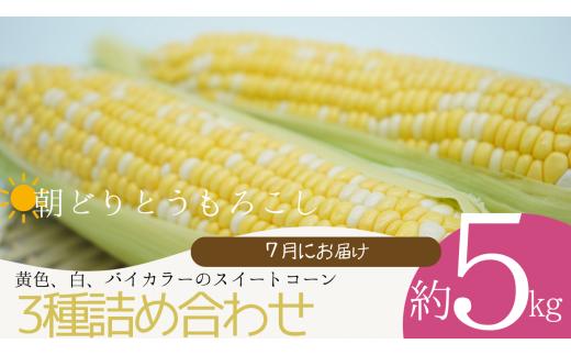 010-066 朝どりとうもろこし3種の詰め合わせ約5kg（江戸川極み野菜）