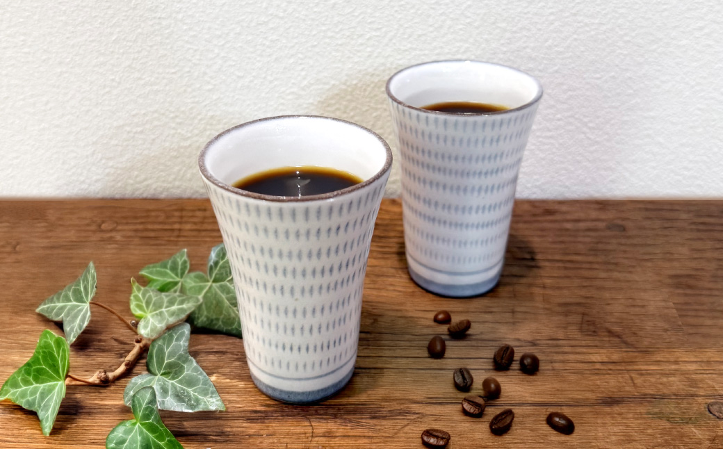 C27 【小石原焼 まるた窯】 白釉 ショートカップ 2個セット