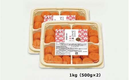紀州南高梅 はちみつ梅 減塩（塩分3％）1kg(500g×2) / 和歌山 田辺市 紀州南高梅 南高梅 梅干し 梅干 梅 はちみつ梅 減塩 塩分控えめ【nkt009】