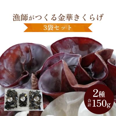 ふるさと納税 石巻市 漁師がつくる金華きくらげ(乾燥)セット