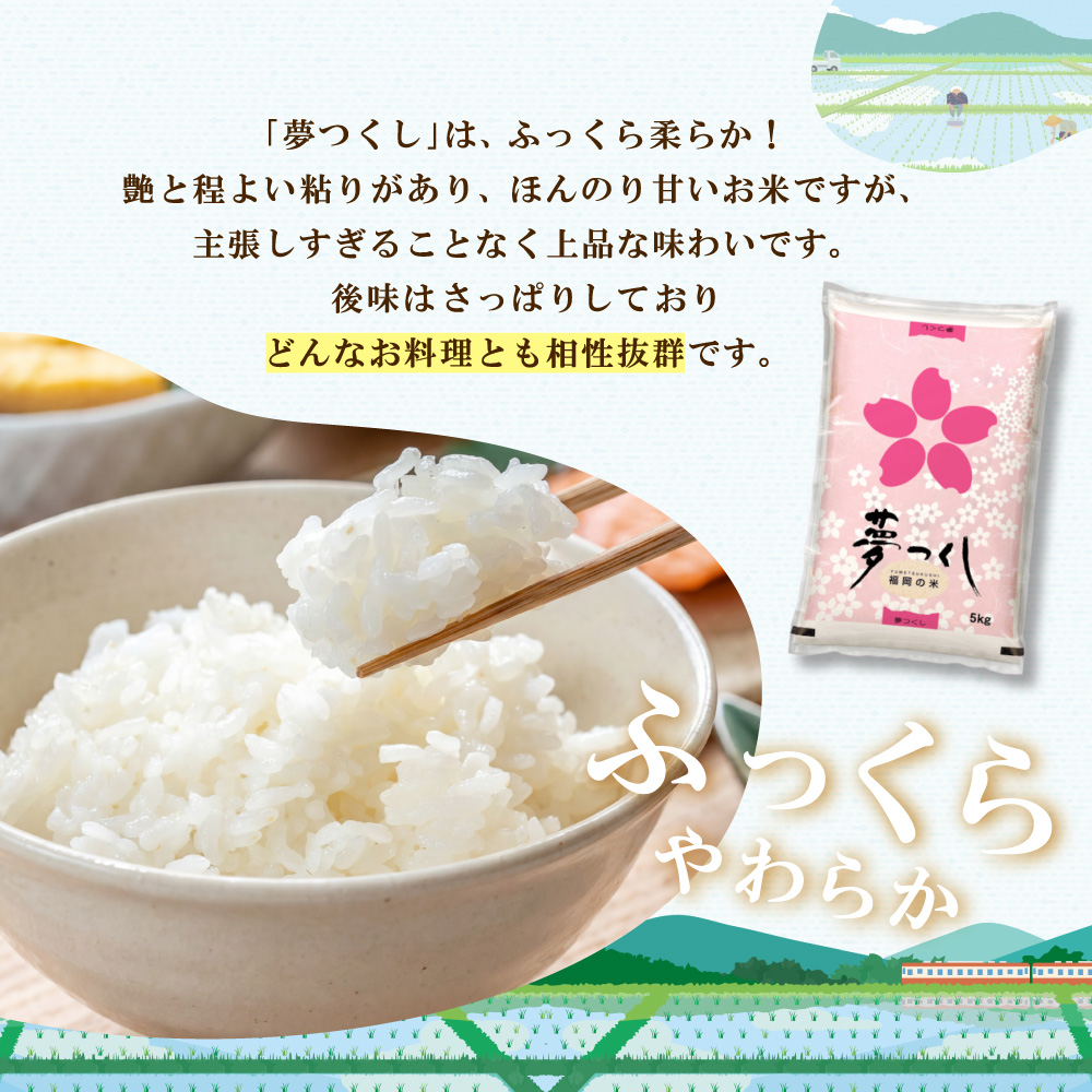 【数量限定】令和7年産 夢つくし(精米) 福岡県産ブランド米 10kg (品番:3X11R7)