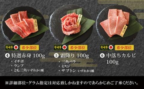 【特選】宮崎牛6種盛 焼肉食べ比べセット　牛肉[G7425]