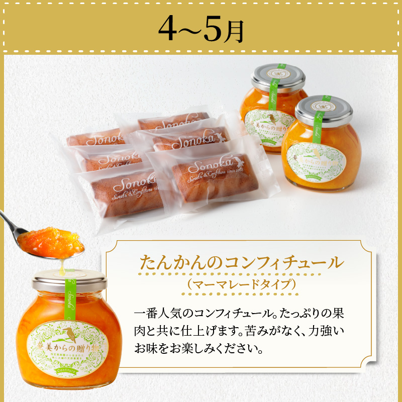 奄美の季節のコンフィチュール2種＆焼き菓子のセット【年3回お届け定期便】-1001