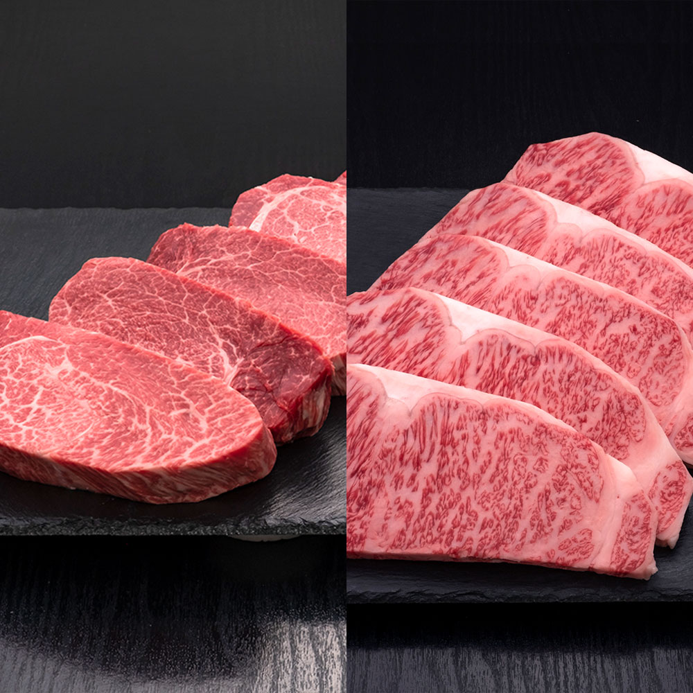 【ふるさと納税】【選べる容量】A5等級 博多和牛 ヒレステーキ 満喫Cセット 約1,800g～10,800g 牛肉 和牛 お肉 肉 おにく にく 牛 ヒレ肉 ヒレ 厚切り サーロイン肉 サーロイン サーロインステーキ ステーキ セット 九州 福岡県 福岡 ふくおか 糸田町 糸田 冷凍 送料無料