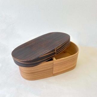 紀州塗り 曲げわっぱ 弁当箱 九州杉 焼杉加工［YS111］