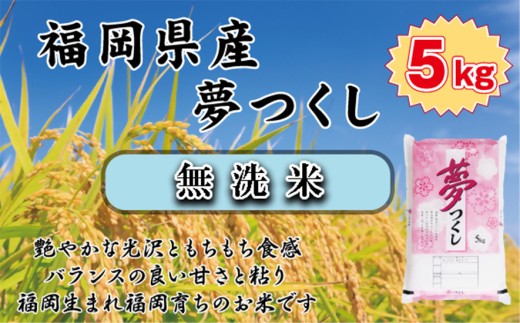 BZ-012_【令和7年産新米先行予約】【無洗米】食味鑑定士厳選　 福岡県産夢つくし5kg