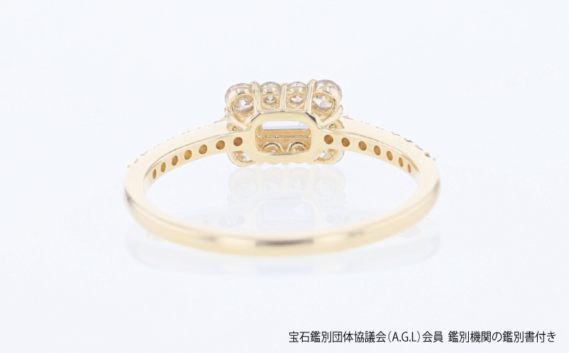 アルカンシェル 18金YGダイヤリング（計 0.50ct）【鑑別書付き ジュエリー プレゼント ギフト ファッション アクセサリー 贈り物 贈答 お祝い 記念日】 J096