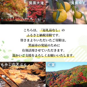 ＜返礼品なし＞大阪府箕面市への寄附(寄附額1,000,000円)