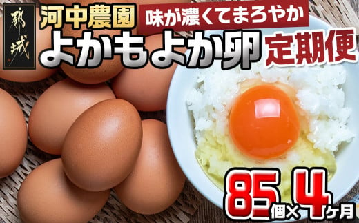 
よかもよか卵85個の定期便(4ヶ月)_T60-4-2901_(都城市) 卵 定期便 Mサイズ こだわりの卵
