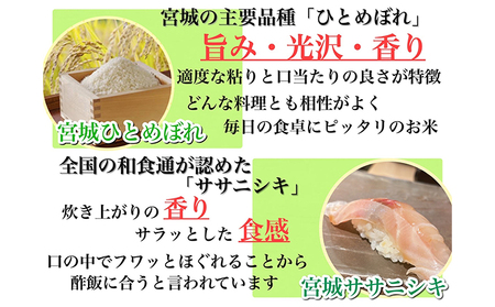 【3ヶ月定期便】宮城県産三大銘柄いいとこ取りブレンド米 わくわく米 5kg×2袋入 計30kg