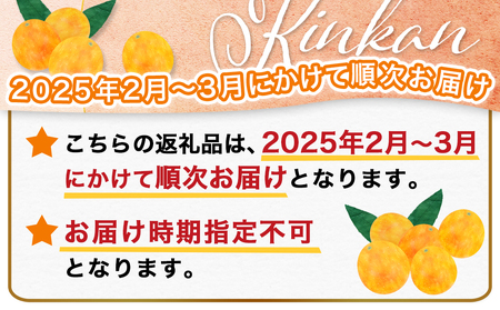 【2月～3月お届け】都城産完熟きんかん 家庭用2kg (Lサイズ)_11-B503_(都城市) 都城産 完熟きんかん きんかん Lサイズ 約2kg 柑橘類 2月～3月お届け 家庭用