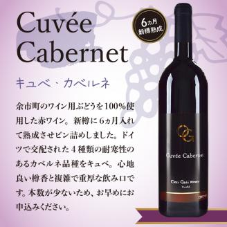 余市町の味わいを堪能する キュベ･カベルネ 赤ワイン 750ml 6ヵ月新樽熟成 オチガビワイナリー 余市町 北海道 ワイン用ぶどう100%使用 お祝い 語らいのお供 重口 晩酌 お取り寄せ お酒 ワ