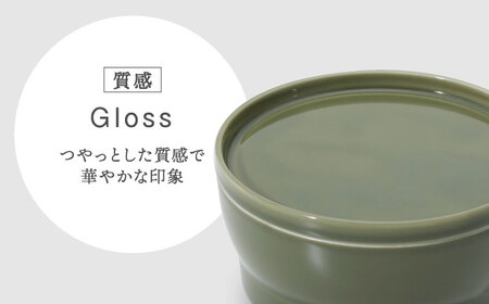 【美濃焼】StackStock なごみの色目（Gloss）プレートL・ボウルL 4点 セット Matcha Green × Azuki Brown【城山製陶所】食器 皿 鉢 ケーキ皿 取り皿 副菜鉢 